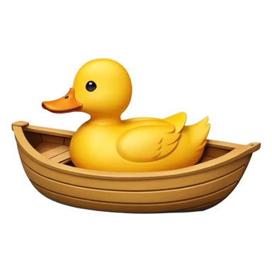 Duck shaped boat sticker