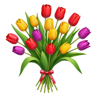 Tulip flower bouquet  sticker