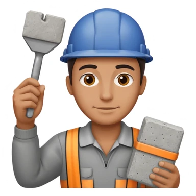 Un portugais avec du ciment dans les mains  sticker