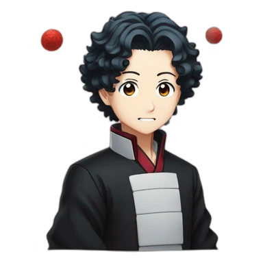 tanjiro kamado from kimetsu no yaiba with red air sticker