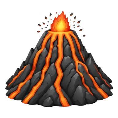 Create a volcano with its eyes tightly shut sticker