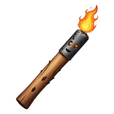 wood fire stick  sticker