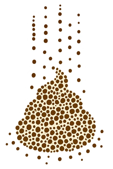 FECI DI ANIMALE A PALLINI CADONO DALL'ALTO sticker