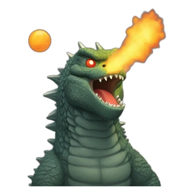 Godzilla atomic breath sticker