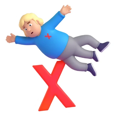 Chris griffin falling with glowing X on side  sticker