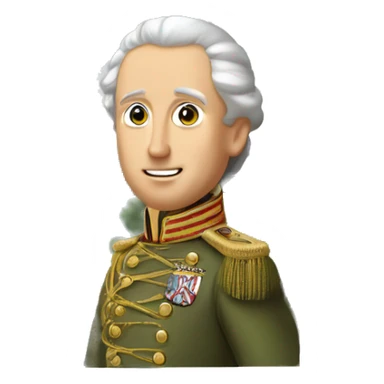King George the III wearing an army uniform mounted atop a house  sticker