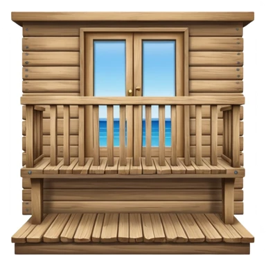 balcony made out of wood sticker