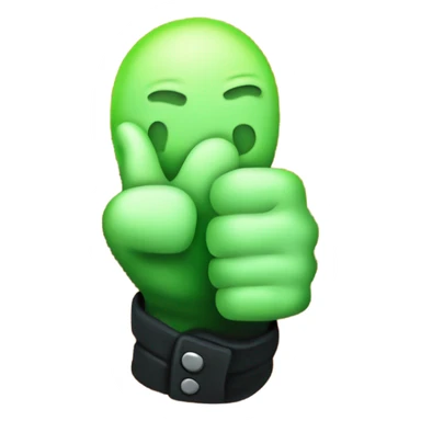 thumb up, glow in the dark paranormal style sticker