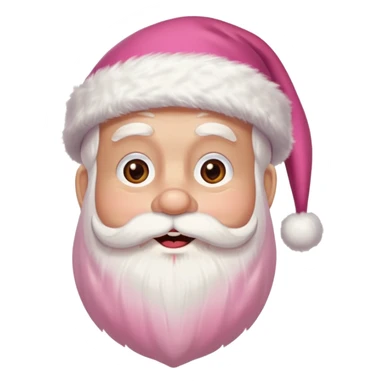 Cute Santa Claus with pink hat sticker