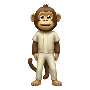 Gay person wearing a monkey costume standing inside of an Apple Store  sticker