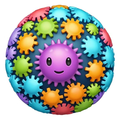  virus with many part sticker