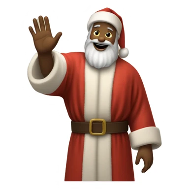 Santa giving Jesus a high five sticker