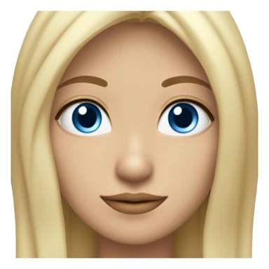 Chica rubia con ojos azules, blanquita de piel  sticker