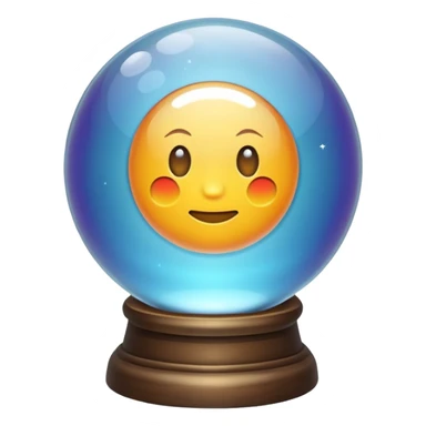 A crystal ball sticker
