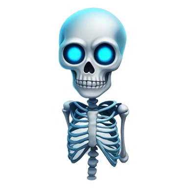 Skeleton with glowing blue eye sticker