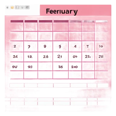 Pink calender with only words: 28 February  sticker