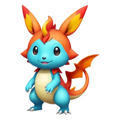 Cute cartoonic anime-Fantasy-Fakémon-creature (full body) sticker