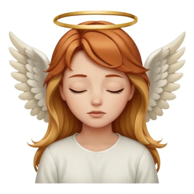 Sleepy angel with auburn hair the blonde balayage sticker