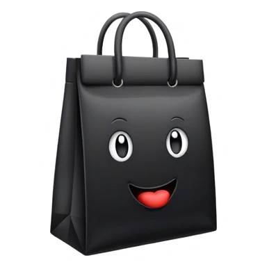 black goodiebag without a face on it  sticker