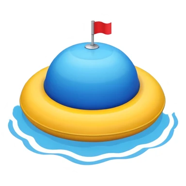 colorful pool blue buoy sticker