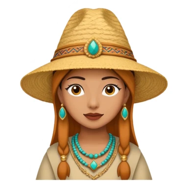 Raya with salakot hat sticker