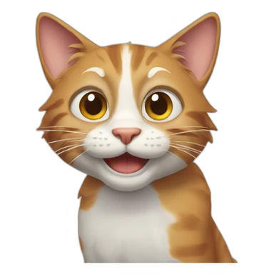 goofy cat sticker