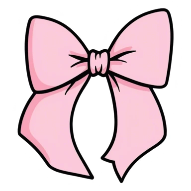 Pink bow sticker