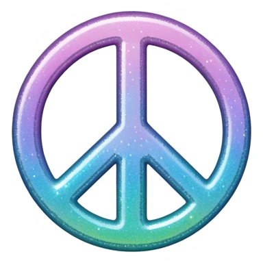 Peace sign with sparkle  sticker