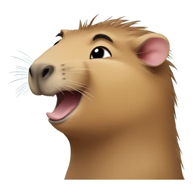 Capybara laughing tears sticker