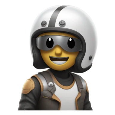 a motorbike helmet with eyes smiling sticker