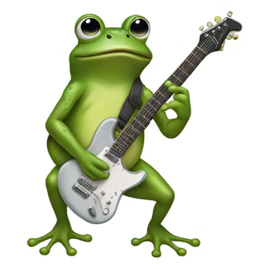 Frog with guitar sticker