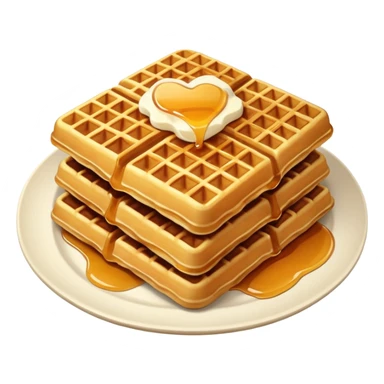 Realistic Waffles in a plate sticker
