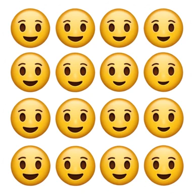 Koyu renk, dağınık dalgalı saçlı, kısa kahküllü, yuvarlak gözlüklü ve büyük kahverengi gözlü bir genç kadının yüzünü gösteren emoji tarzı illüstrasyon. Hafif bir gülümseme veya tatlı bir sırıtış ifadesi var. Cilt tonu açık. sticker