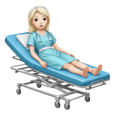 woman on stretcher sticker