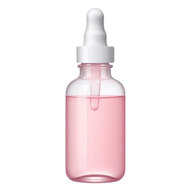 Pale pink serum bottle with white top sticker