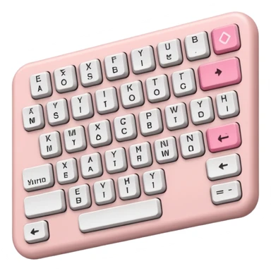 light pale pink Shortcut keyboard sticker