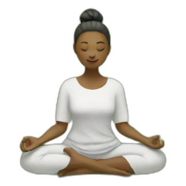 Meditation in garden sticker