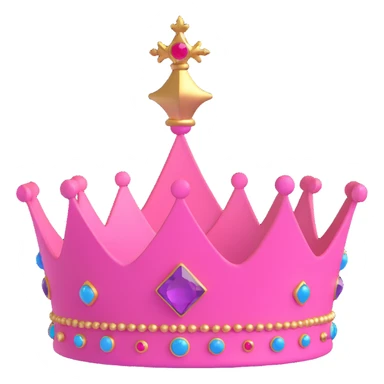 plain pink crown sticker