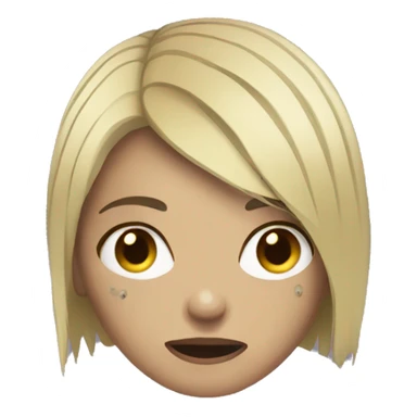 zombie girl with short hair blonde zombie girl with short hair blonde sticker