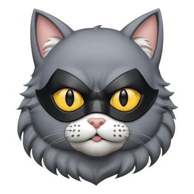 Cat as Batman grey  sticker
