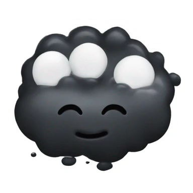 a living puddle of black ink, cute sticker