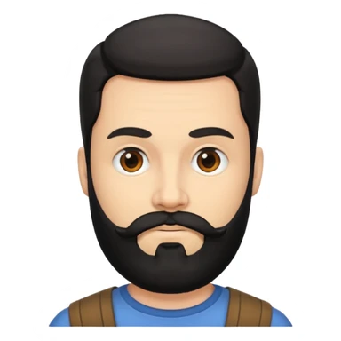 Hombre blanco con barba negra sticker