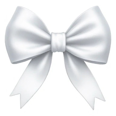 A white bow with shine sticker