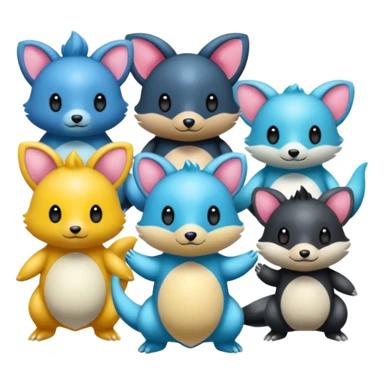 Teddiursa-Manaphy-Azurill-Phione-Minccino-Obstagoon-fusion  sticker