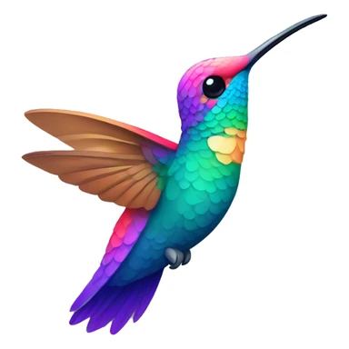 Colorful hummingbird  sticker