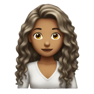 girl which long hair  sticker