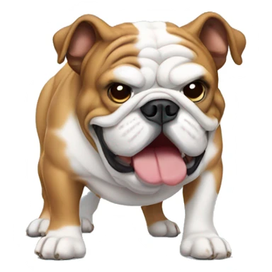 english bulldog pooping sticker