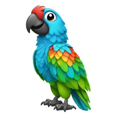 Parrot wearing a Hawaiian shirt  sticker