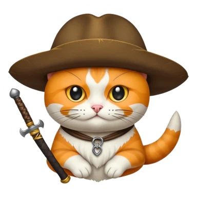 Crie um gato com chapéu de pirata sticker