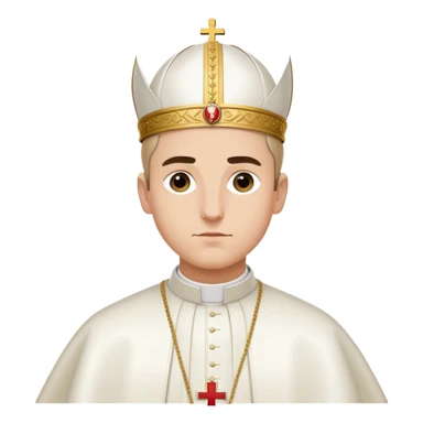 Young pope with modern papal attire sticker